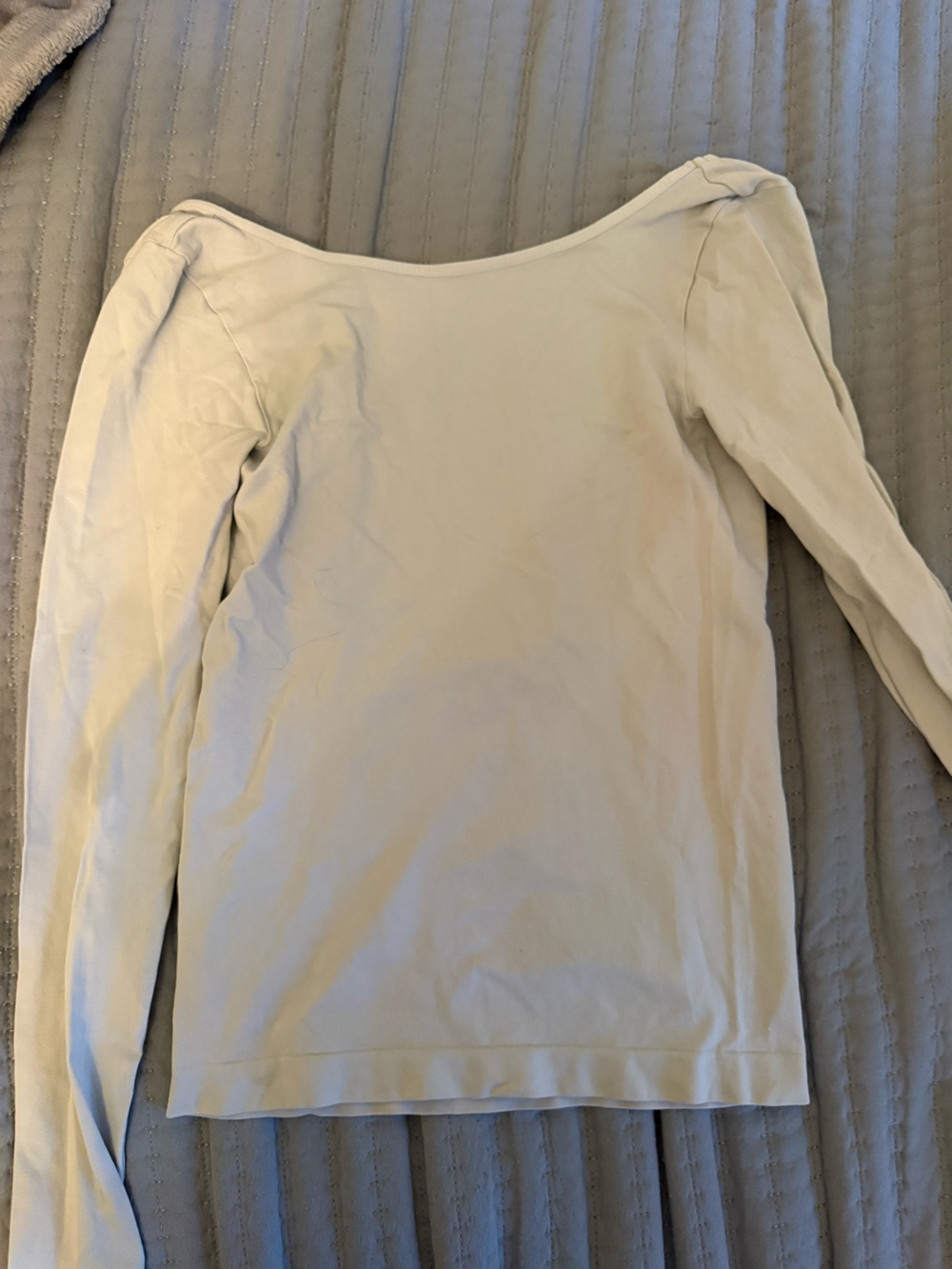 Free People Off-Shoulder Long Sleeve Top in Cream